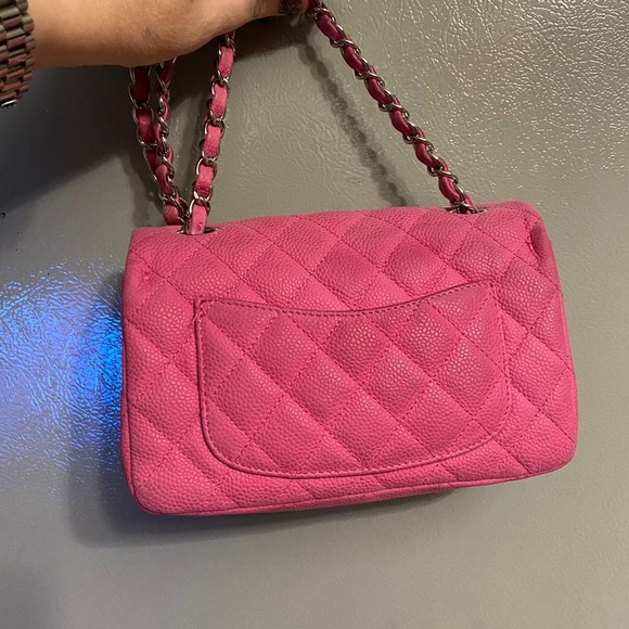 Chanel caviar leather pink small bag - Picture 6 of 16